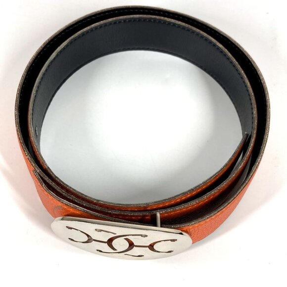 Hermes Belt Double H Logo Buckle Leather Orange main image 5